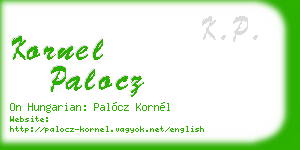 kornel palocz business card