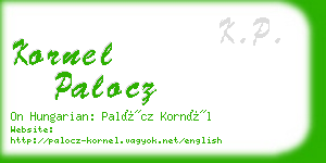 kornel palocz business card